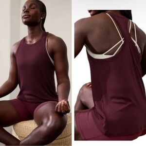 Athleta Ease In Rib Tank Orchid